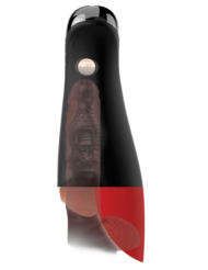 Мастурбатор-вагина в колбе с вибрацией Fuck-O-Matic Pro XL - 2