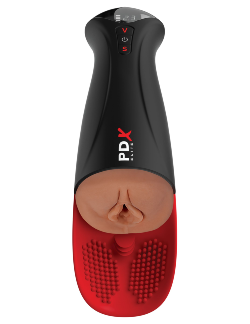 Мастурбатор-вагина в колбе с вибрацией Fuck-O-Matic Pro XL - 0