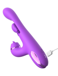 Фиолетовый вибратор с тройной стимуляцией Intimotion Pulse Pro - 24 см. - 5