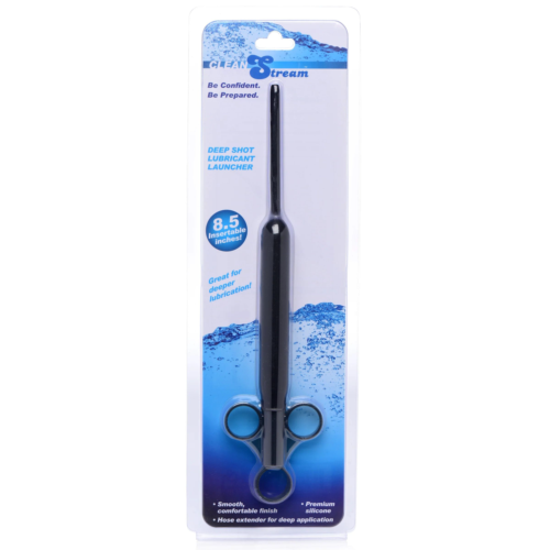 Черный шприц с тонким кончиком для введения геля Deep Shot Lubricant Launcher - 2