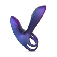Фиолетовое эрекционное виброкольцо с клиторальной подушечкой Infinity Ignite - 6