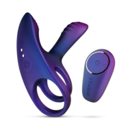 Фиолетовое эрекционное виброкольцо с клиторальной подушечкой Infinity Ignite - 0