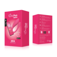 Розовое интерактивное виброяйцо Aria - 10
