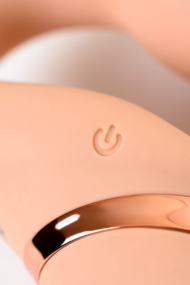Телесный безремневой вибрострапон Vibrating Bendable Strap-On - size L - 12