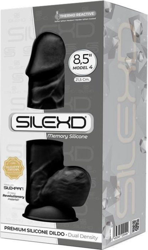 Черный фаллоимитатор SILEXD Model 4 - 21,5 см. - 1