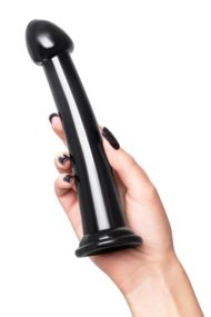 Черный фаллоимитатор Jelly Dildo M - 18 см. - 4