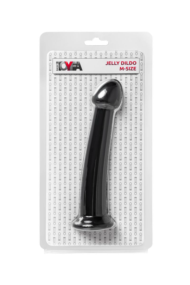 Черный фаллоимитатор Jelly Dildo M - 18 см. - 5
