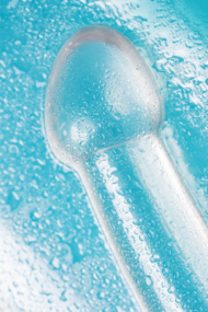 Прозрачный нереалистичный фаллоимитатор Jelly Dildo XL - 22 см. - 8