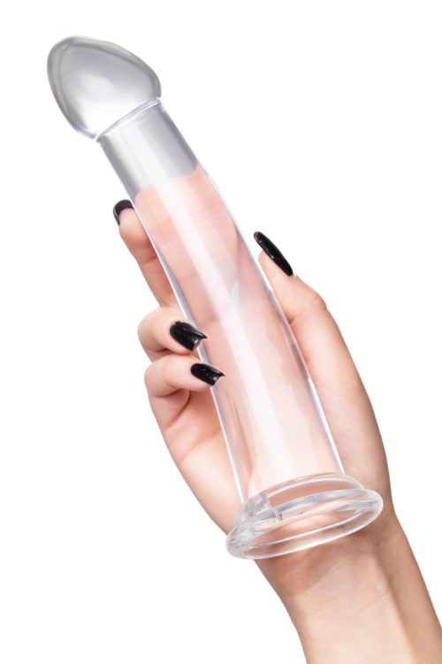 Прозрачный нереалистичный фаллоимитатор Jelly Dildo XL - 22 см. - 4