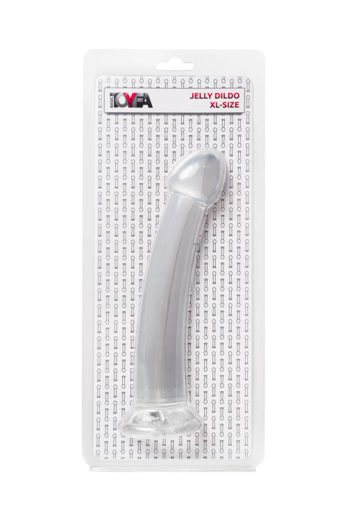 Прозрачный нереалистичный фаллоимитатор Jelly Dildo XL - 22 см. - 5