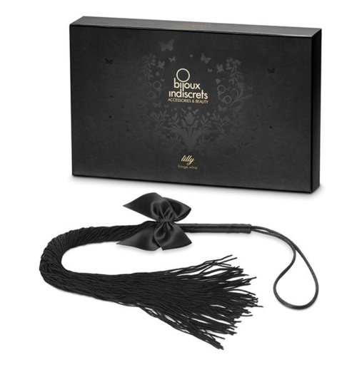 Чёрная плётка Lilly Whip Bijoux - 1