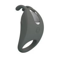 Серое эрекционное кольцо с вибрацией Master Ring - 1