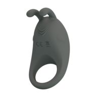 Серое эрекционное кольцо с вибрацией Master Ring - 0