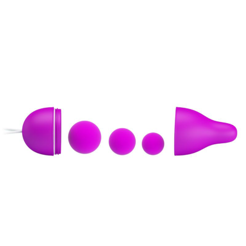 Лиловое вагинальное яйцо с утяжеляющими шариками Kegel Ball - 1