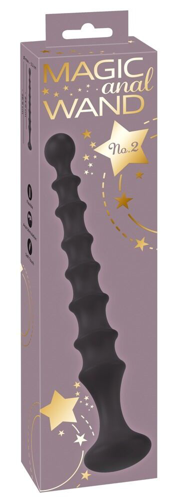 Черная анальная ёлочка Magic Anal Wand - 26,9 см. - 1