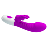 Лиловый вибратор-кролик Naughty Bunny - 19,8 см. - 4