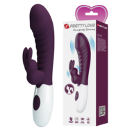 Фиолетовый вибратор-кролик Naughty Bunny - 19,8 см. - 2