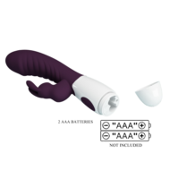 Фиолетовый вибратор-кролик Naughty Bunny - 19,8 см. - 9