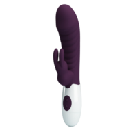 Фиолетовый вибратор-кролик Naughty Bunny - 19,8 см. - 0