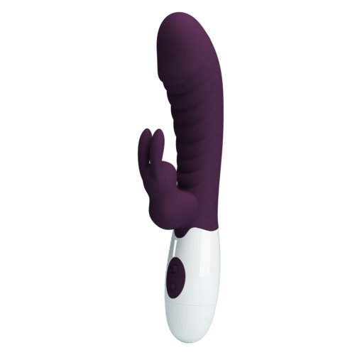 Фиолетовый вибратор-кролик Naughty Bunny - 19,8 см. - 3