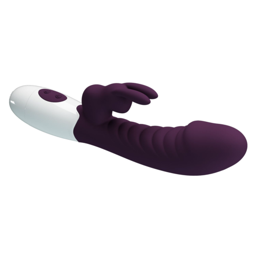 Фиолетовый вибратор-кролик Naughty Bunny - 19,8 см. - 4