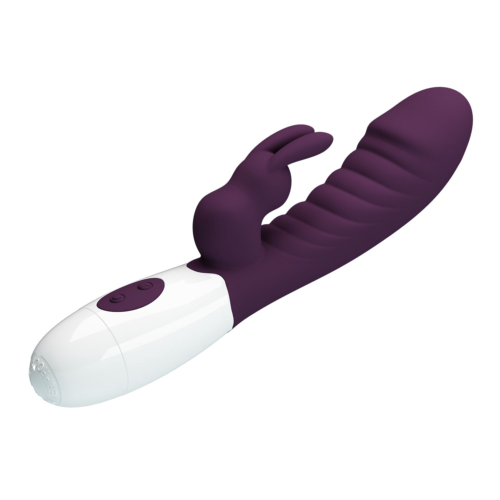 Фиолетовый вибратор-кролик Naughty Bunny - 19,8 см. - 6