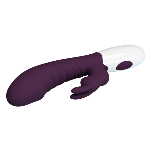 Фиолетовый вибратор-кролик Naughty Bunny - 19,8 см. - 7