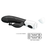 Черный вибратор-кролик Rasmussen - 19,8 см. - 9