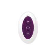 Фиолетовый ударный вибромассажер с клиторальным стимулятором - 4