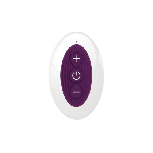 Фиолетовый ударный вибромассажер с клиторальным стимулятором - 4