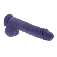Фиолетовый вибратор на присоске с поступательными движениями Pleasure Rider - 22,2 см. - 5