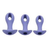 Набор из 3 анальных пробок с вибропулей Hole Punch Plug Set - 2