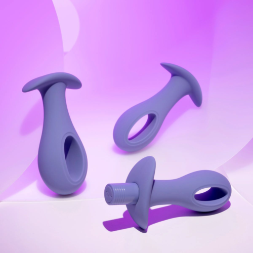 Набор из 3 анальных пробок с вибропулей Hole Punch Plug Set - 10