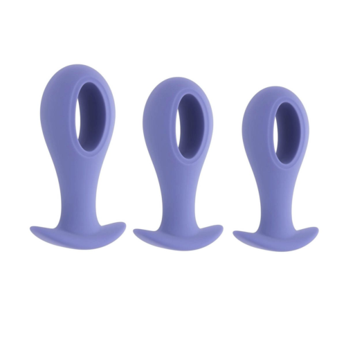 Набор из 3 анальных пробок с вибропулей Hole Punch Plug Set - 3