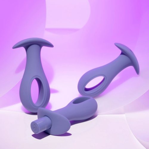 Набор из 3 анальных пробок с вибропулей Hole Punch Plug Set - 9