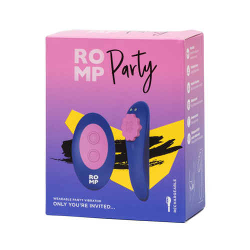 Синий вибратор в трусики с пультом ДУ Party - 6