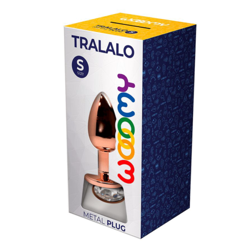 Анальная втулка Wooomy Tralalo Size S с прозрачным кристаллом - 1