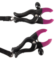 Женские вибростринги с зажимами для половых губ Spreader String with Vibrator - 3
