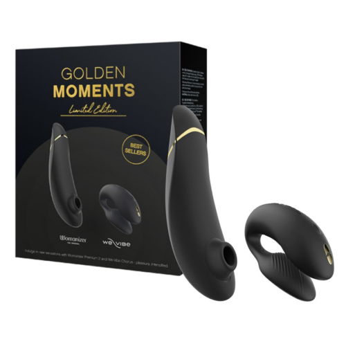 Набор для пар Golden Moments: Womanizer Premium 2 и We-Vibe Chorus - 0