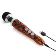 Беспроводной wand-вибратор Doxy Die Cast 3R с тигровым принтом на рукояти - 28 см. - 1