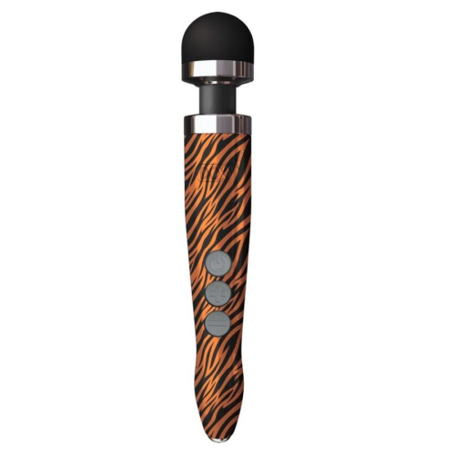 Беспроводной wand-вибратор Doxy Die Cast 3R с тигровым принтом на рукояти - 28 см. - 0