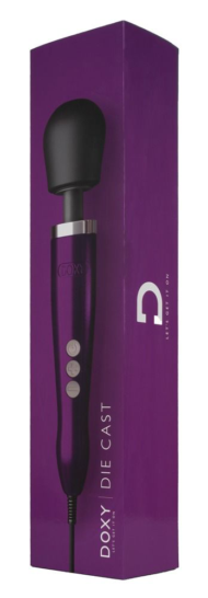 Фиолетовый жезловый проводной вибратор Doxy Die Cast - 37 см. - 1
