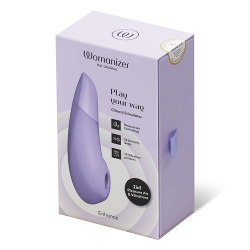 Сиреневый бесконтактный клиторальный стимулятор Womanizer Enhance с вибрацией - 4