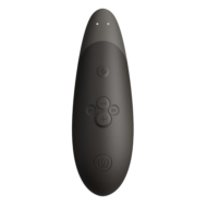 Черный бесконтактный клиторальный стимулятор Womanizer Enhance с вибрацией - 3