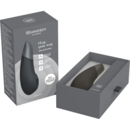 Черный бесконтактный клиторальный стимулятор Womanizer Enhance с вибрацией - 5