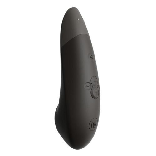Черный бесконтактный клиторальный стимулятор Womanizer Enhance с вибрацией - 2