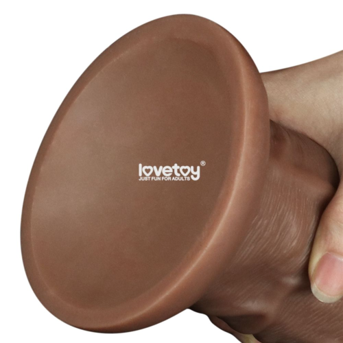 Коричневый фаллоимитатор Cubby dildo - 26,6 см. - 3