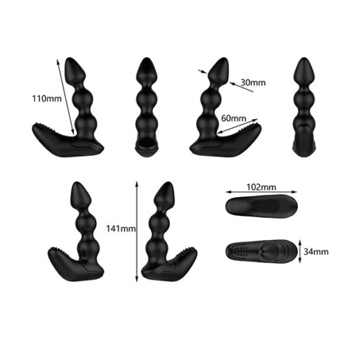 Черный вибростимулятор Nexus Bendz Prostate Edition - 14,1 см. - 4