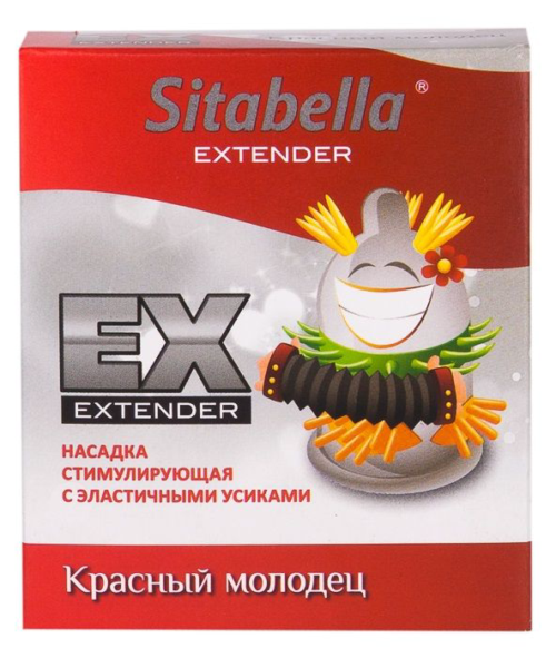 Стимулирующая насадка Sitabella Extender Красный молодец - 0