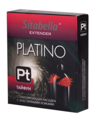 Стимулирующая насадка с шипиками по бокам Platino Тайфун - 0